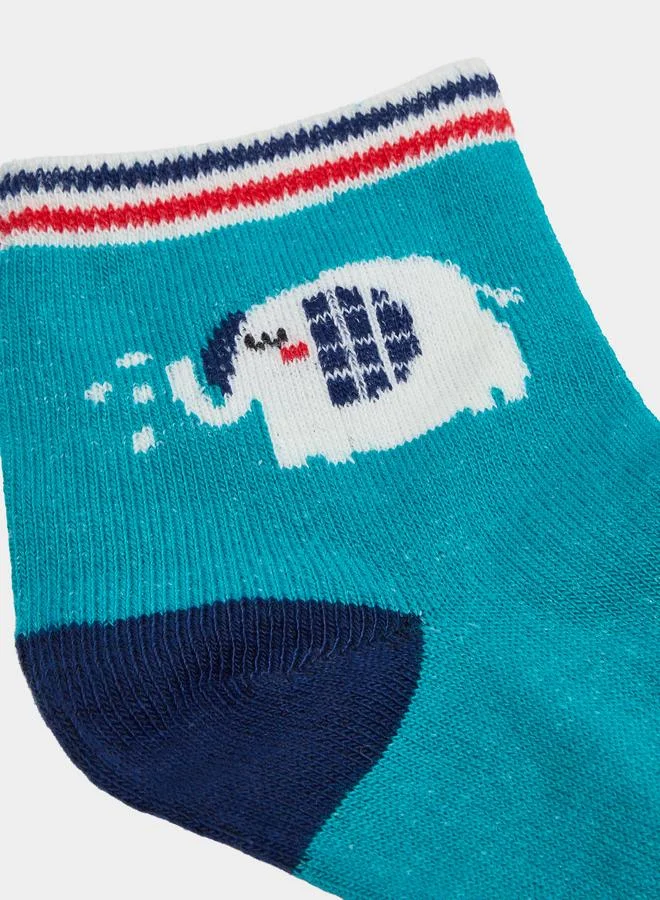 Styli Pack of 5 - Boys Cotton Ankle Socks